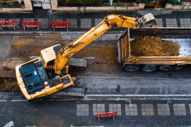 Track damage on jobsite